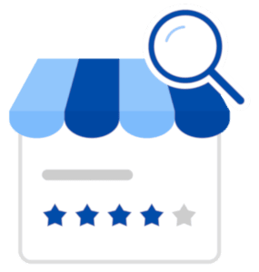 Google Business Profile audit icon with star ratings